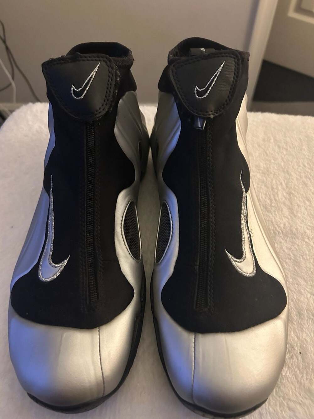 RARE ds Sz 9 2000 NIKE AIR FLIGHTPOSITE B Silver Black 624015 001—FP1 Tb Le